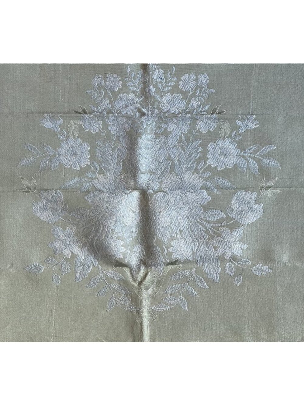 Mid-Century Modern White Lodge Italy Silk Jade Blue Scalamandre Silks Sample